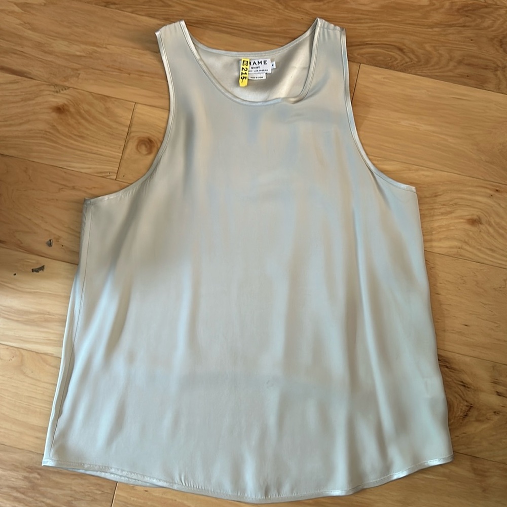 Light grey silk shell/ camisole by Frame